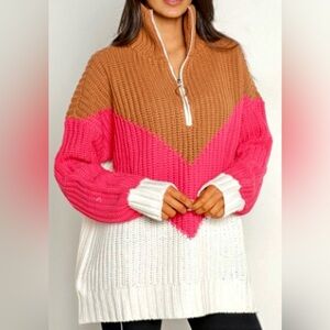Show me your mumu half zip pullover sweater